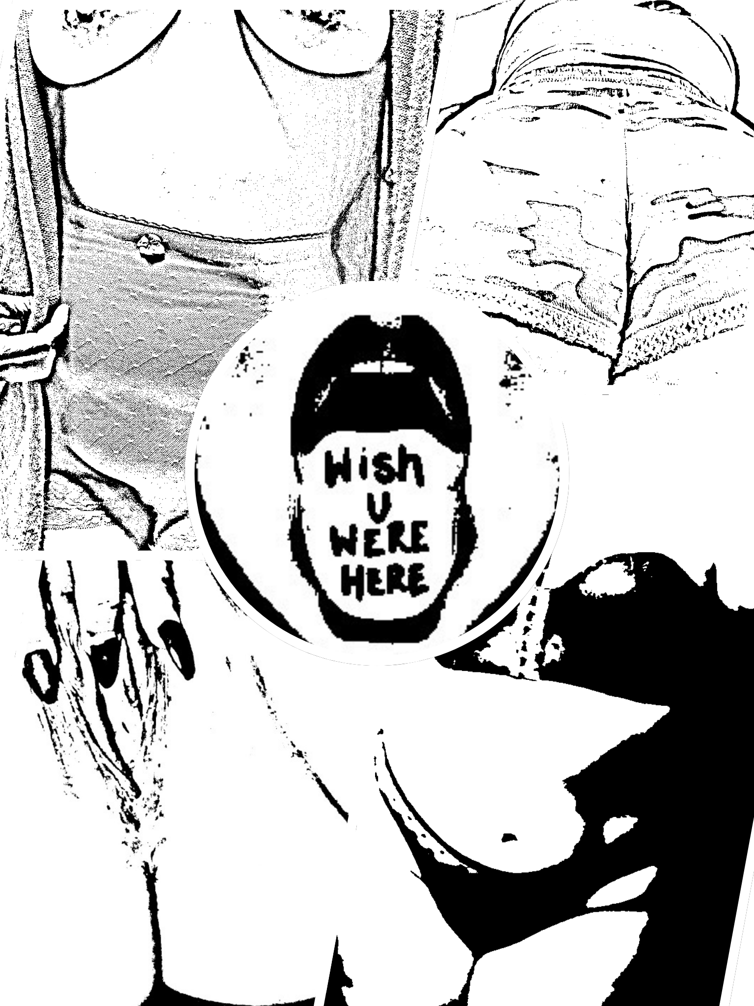 Threshold portrait beside a Wish You Were Here mirror